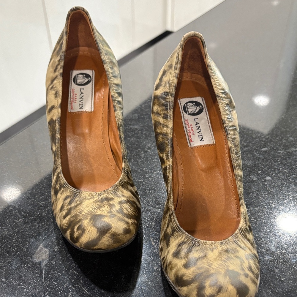 Lanvin Animal Print Heels